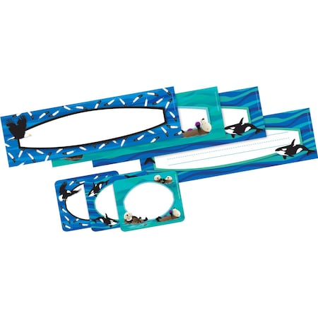 Barker Creek Sea & Sky Name tag & Name Plate Set, Multi-Design Set, 81/Set 3994